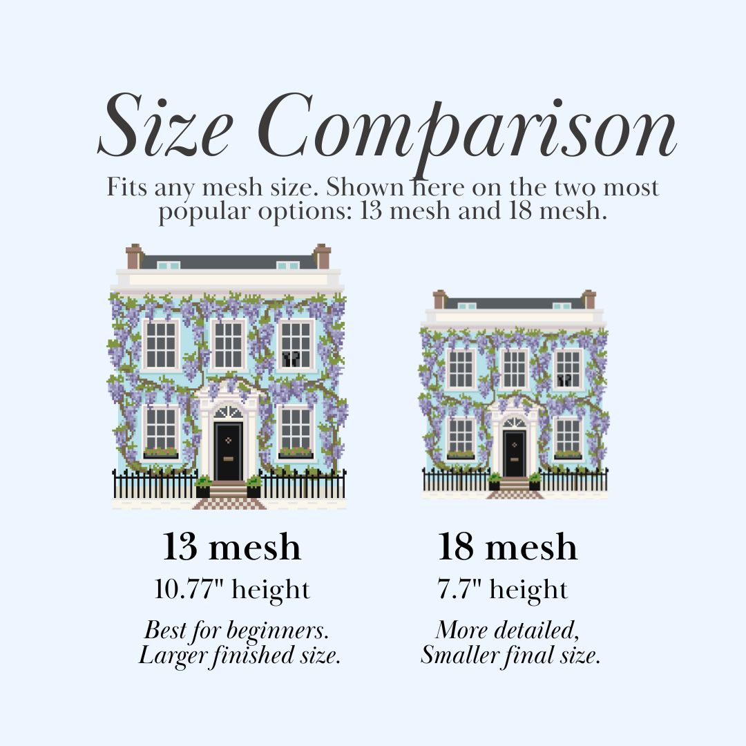 Wisteria House Needlepoint Chart