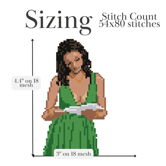 Kristen Collecting the Mail Needlepoint Chart