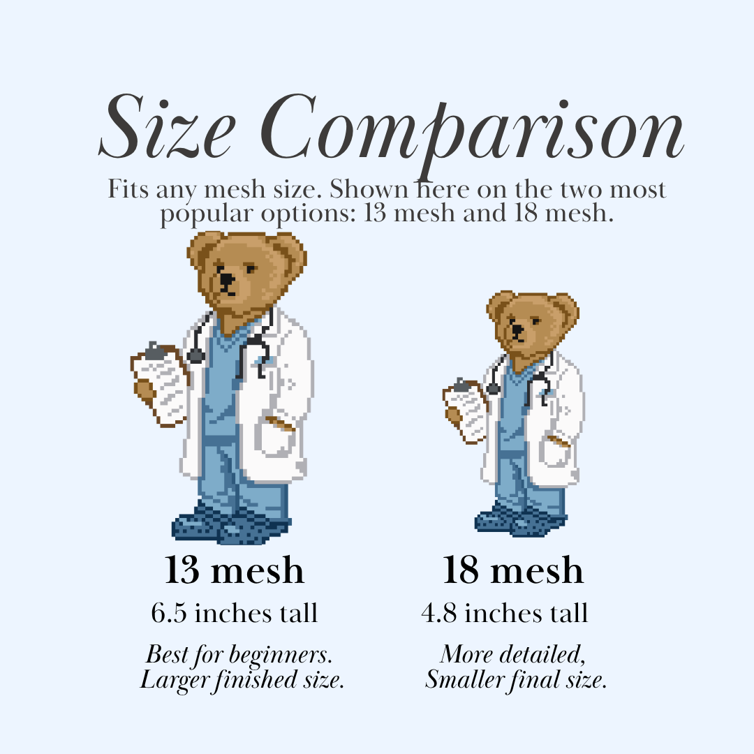 Doctor Bear Needlepoint Chart