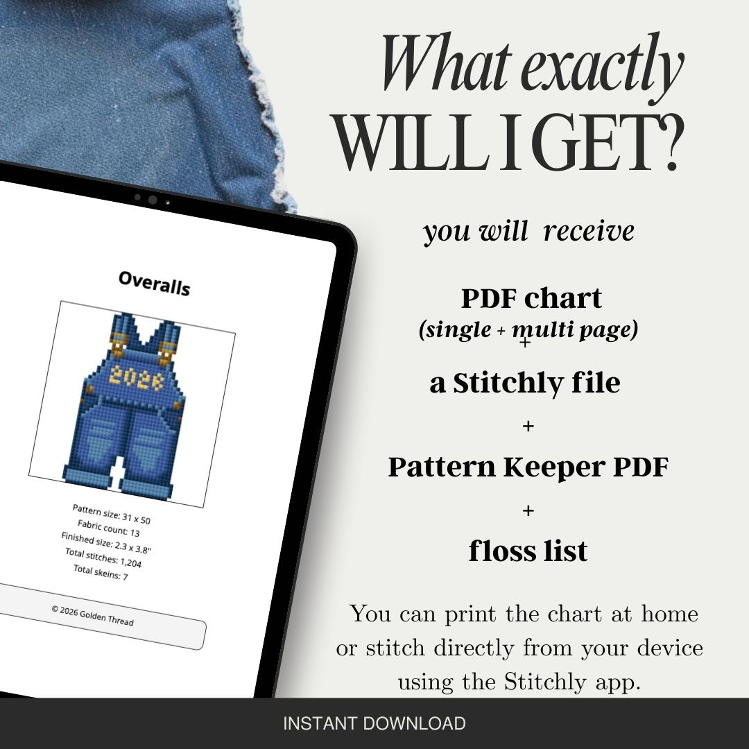 Baby Overalls 2026 – Needlepoint Chart