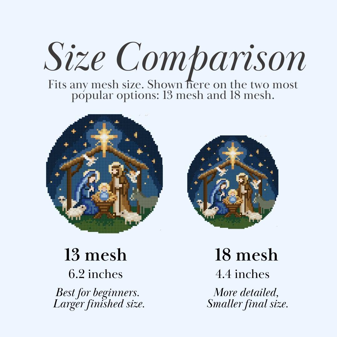 Nativity Ornament Needlepoint Chart