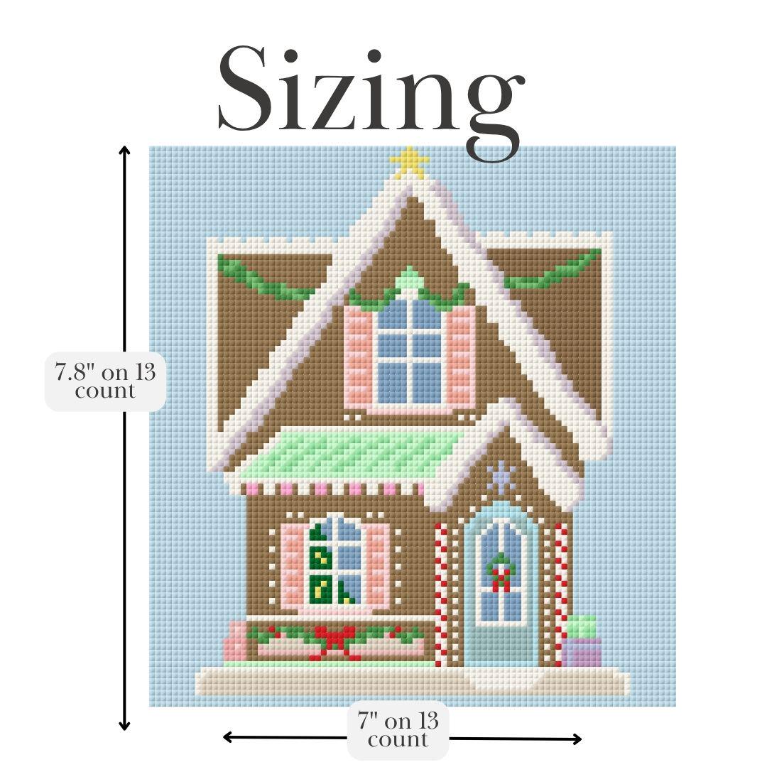 Gingerbread Cottage Needlepoint Village Pattern