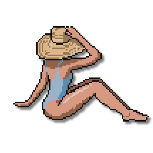 Sun Hat Girl Needlepoint Chart