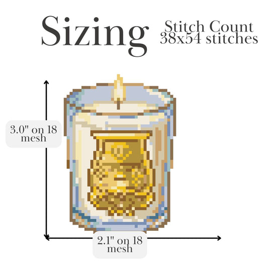 Candle Needlepoint Chart