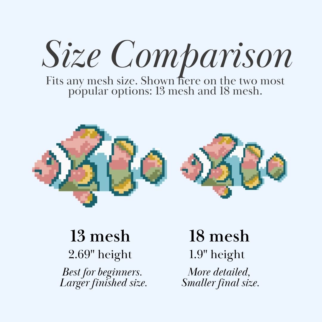 Clownfish Needlepoint Chart