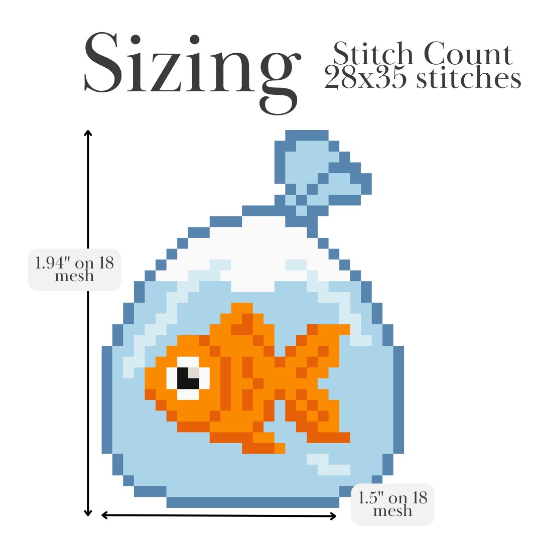 Mini Goldfish Needlepoint Chart