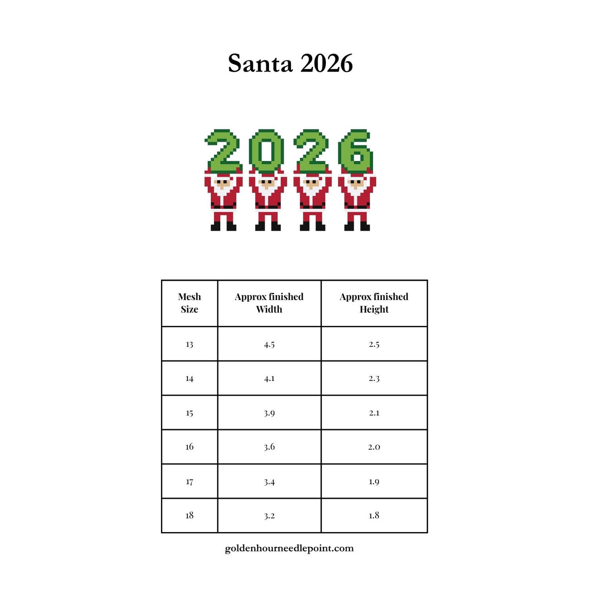 2026 Santa Chart
