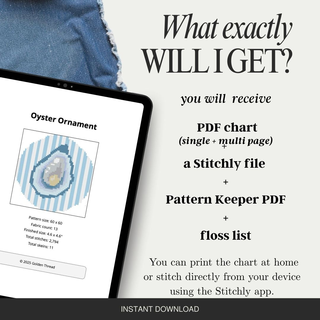 Oyster Needlepoint Pattern