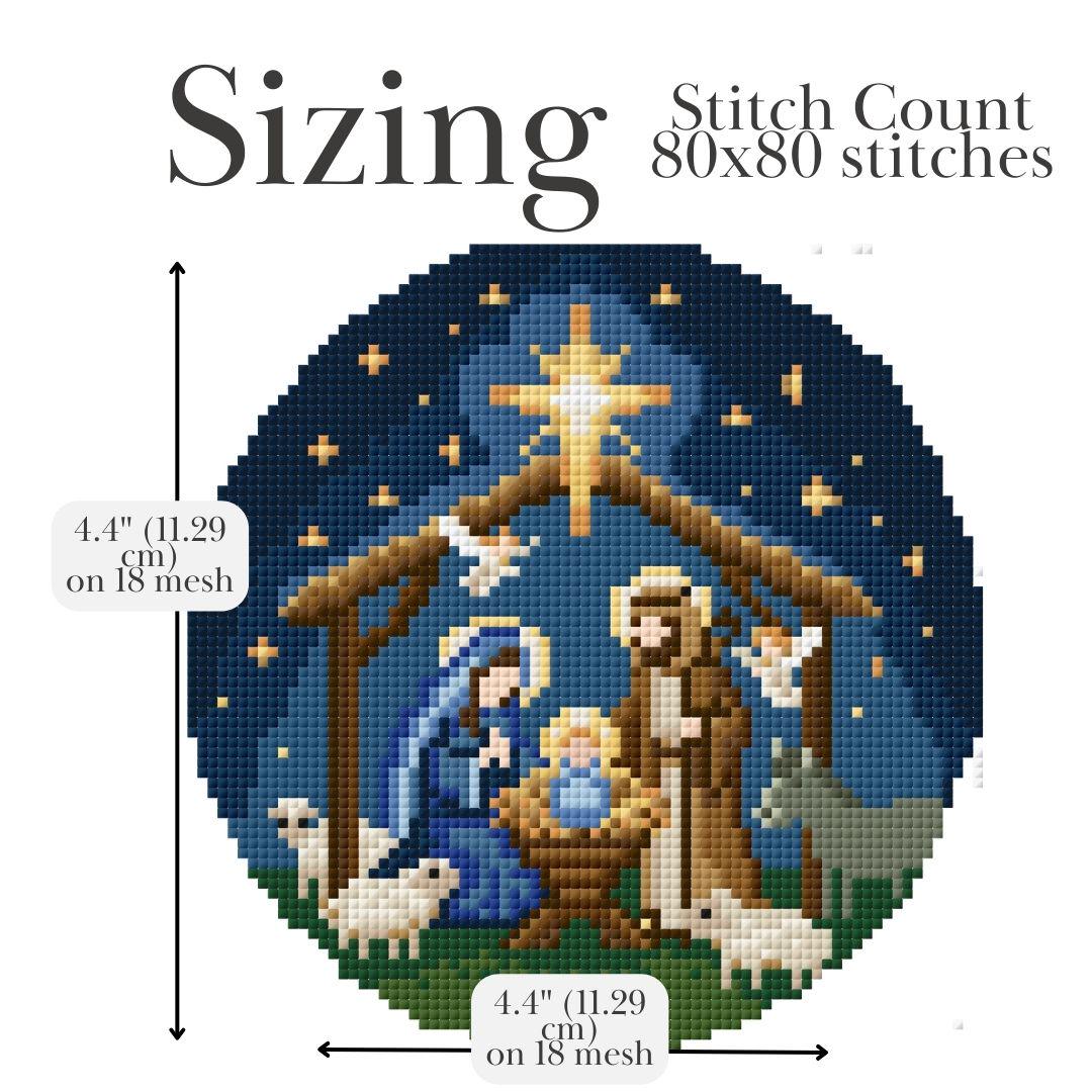 Nativity Ornament Needlepoint Chart
