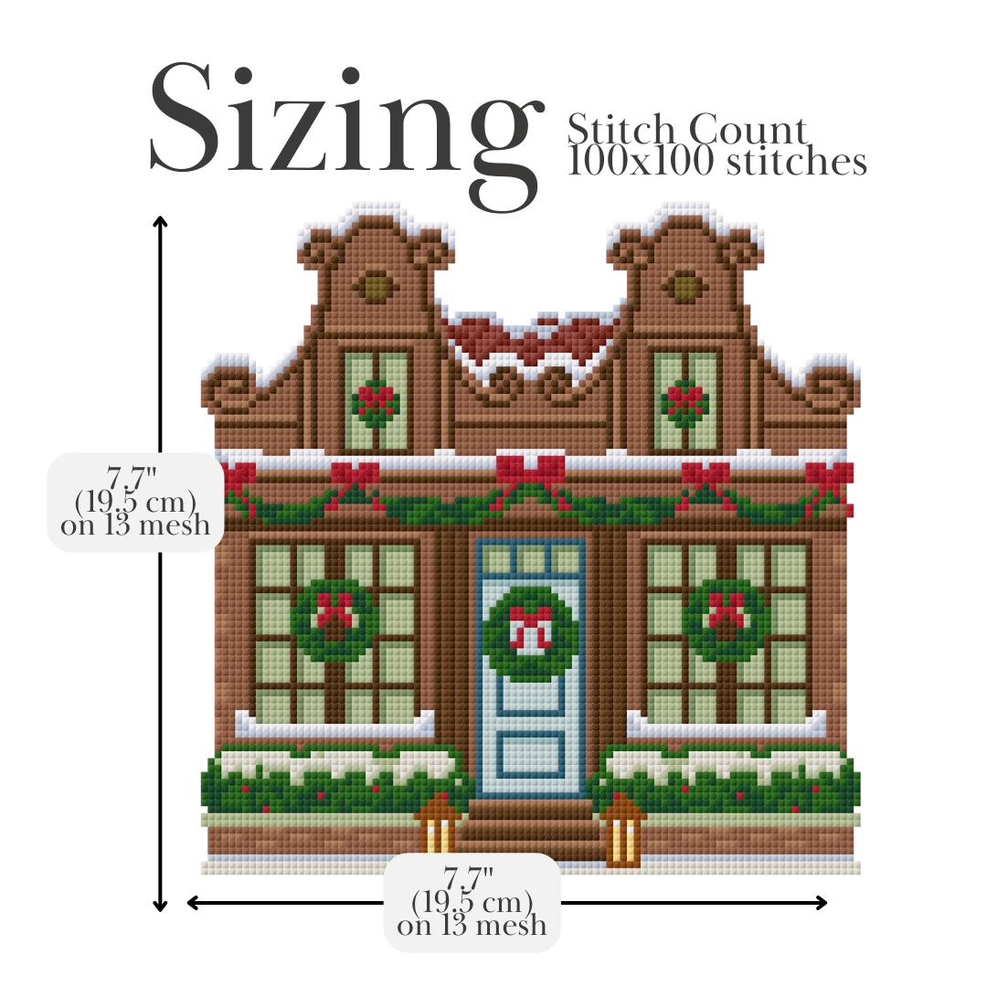 Twin Curves House Needlepoint Chart