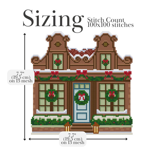 Twin Curves House Needlepoint Chart