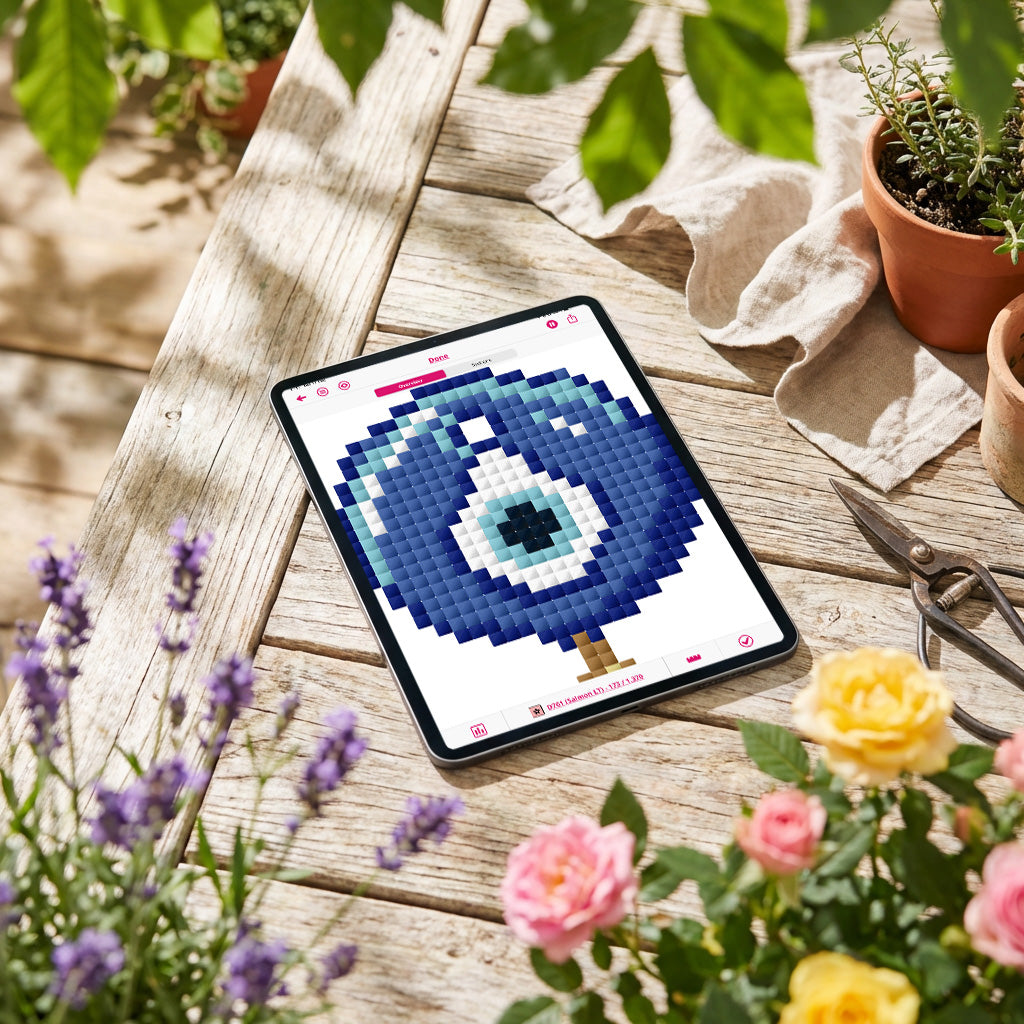 Evil Eye Needlepoint Chart