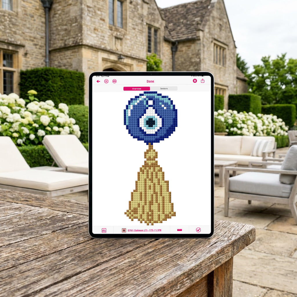 Evil Eye Needlepoint Chart