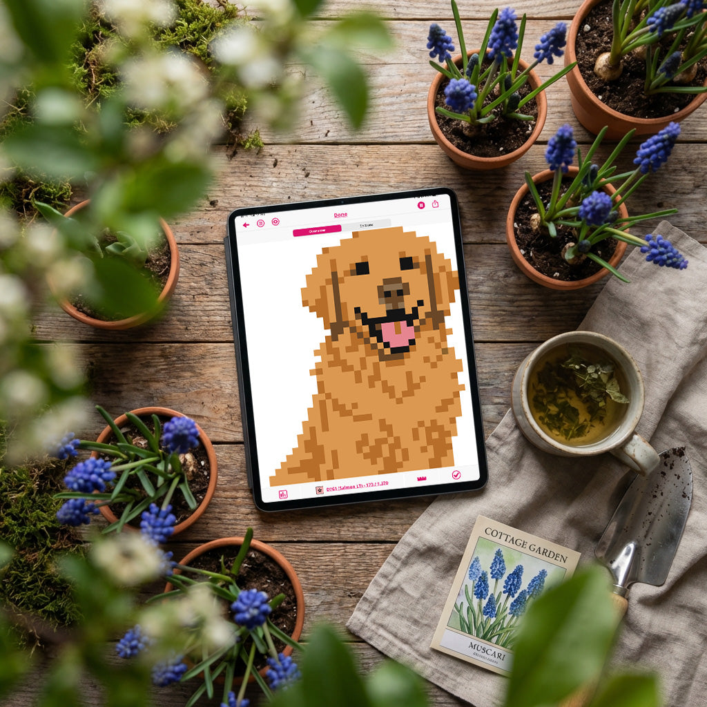 Golden Retriever Needlepoint Pattern