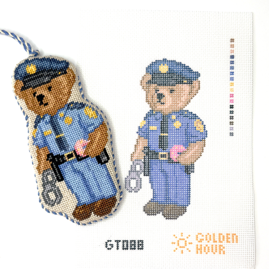 Police Bear Canvas