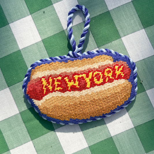 NYC Hot Dog Needlepoint Canvas