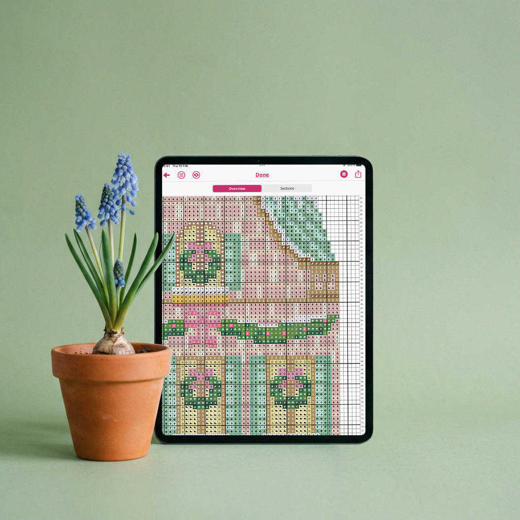 Garland Row Needlepoint Chart