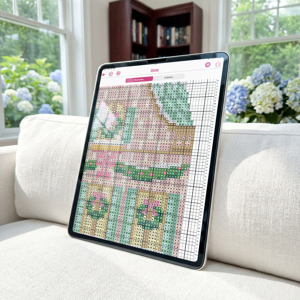 Garland Row Needlepoint Chart