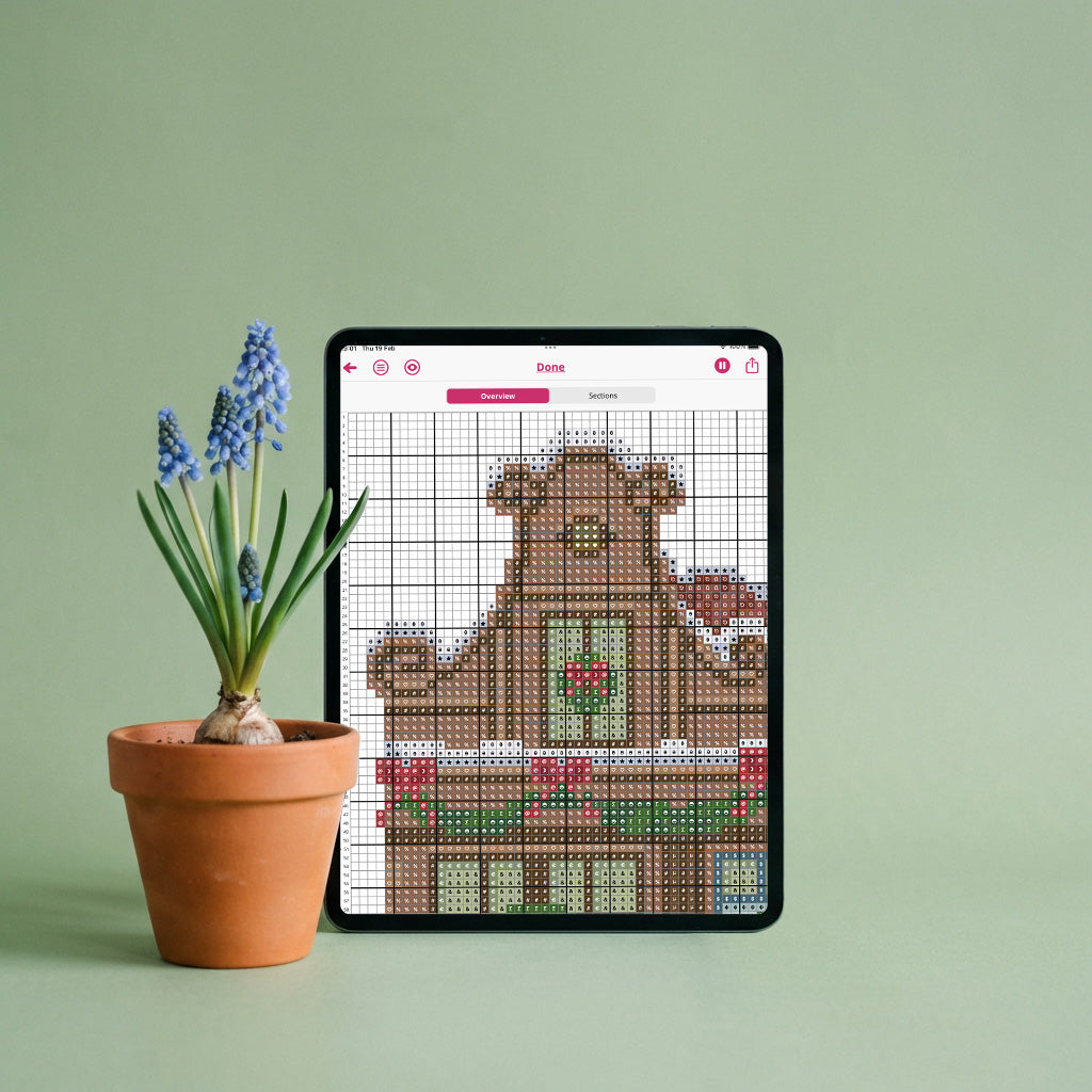 Twin Curves House Needlepoint Chart