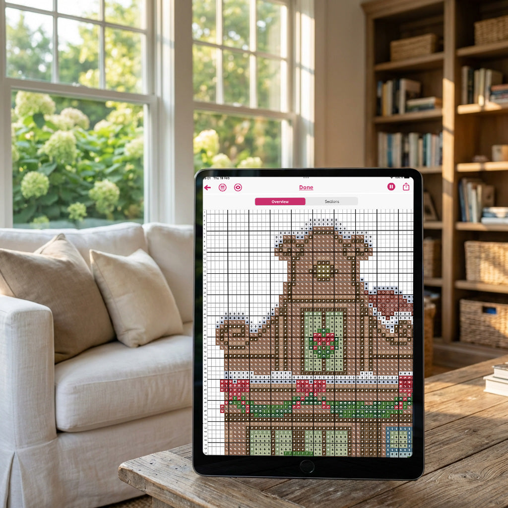 Twin Curves House Needlepoint Chart