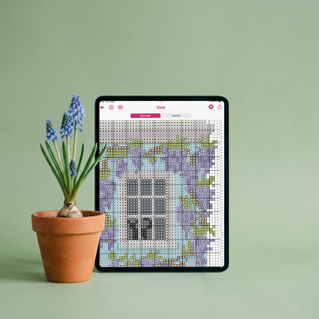 Wisteria House Needlepoint Chart