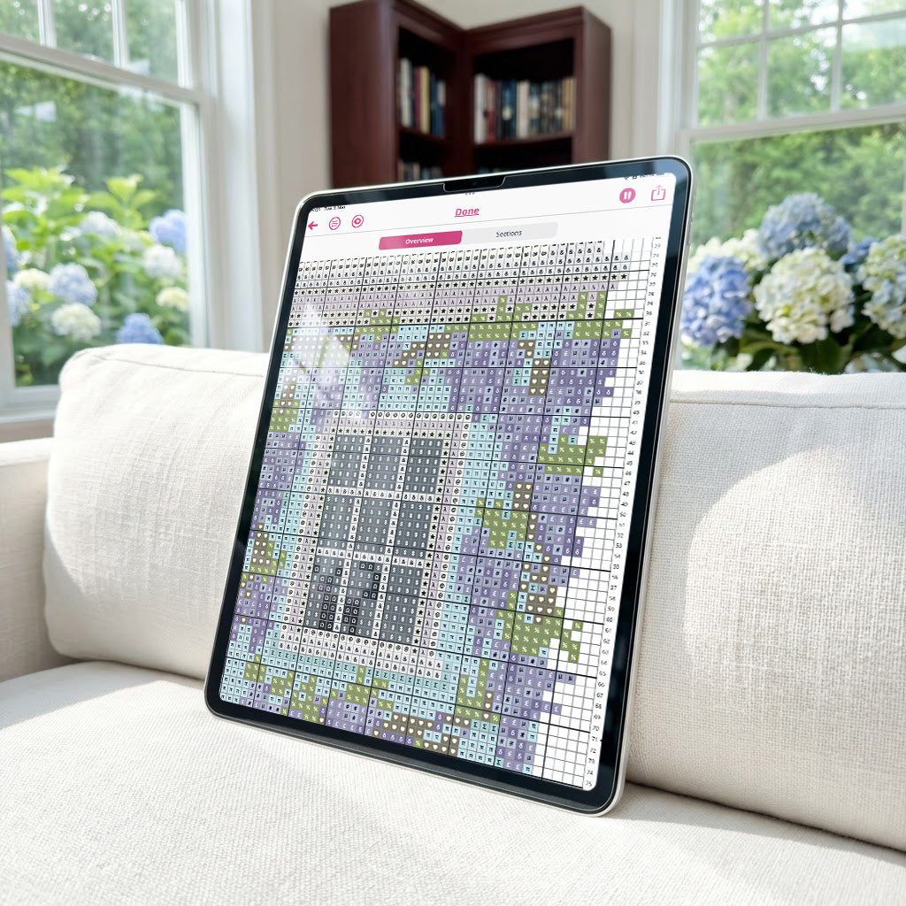 Wisteria House Needlepoint Chart