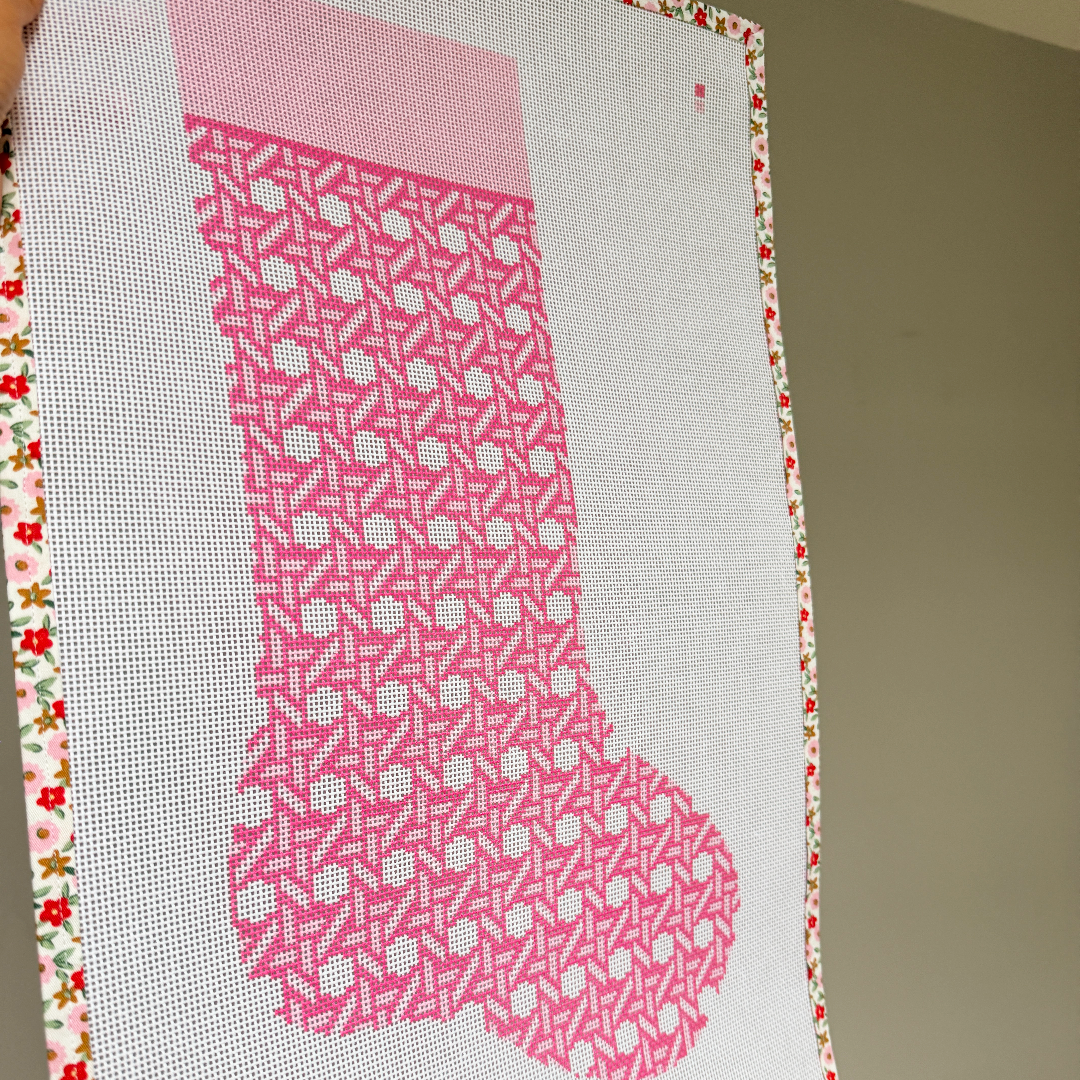 Pink Rattan Stocking