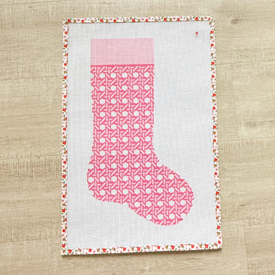 Pink Rattan Stocking