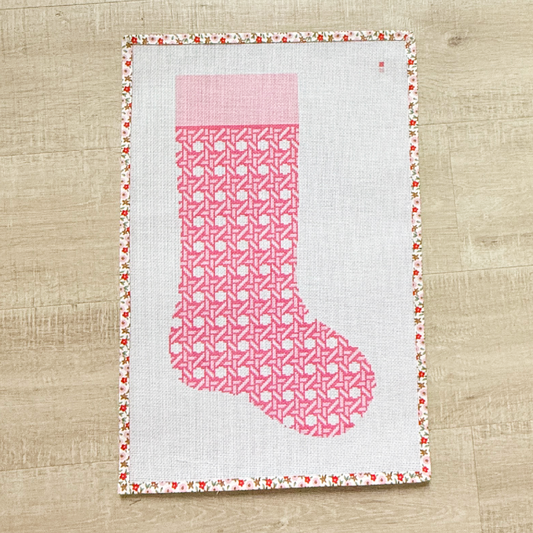 Pink Rattan Stocking