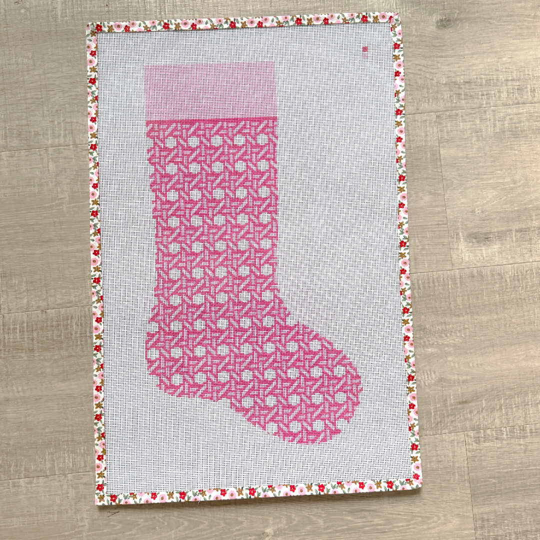 Pink Rattan Stocking