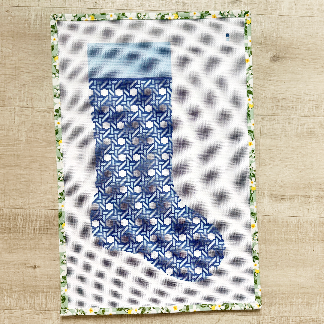 Blue Rattan Stocking