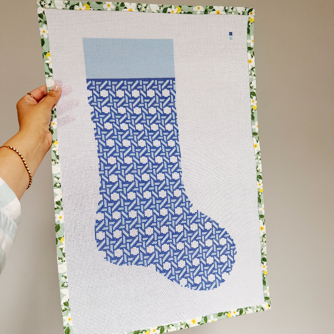 Blue Rattan Stocking