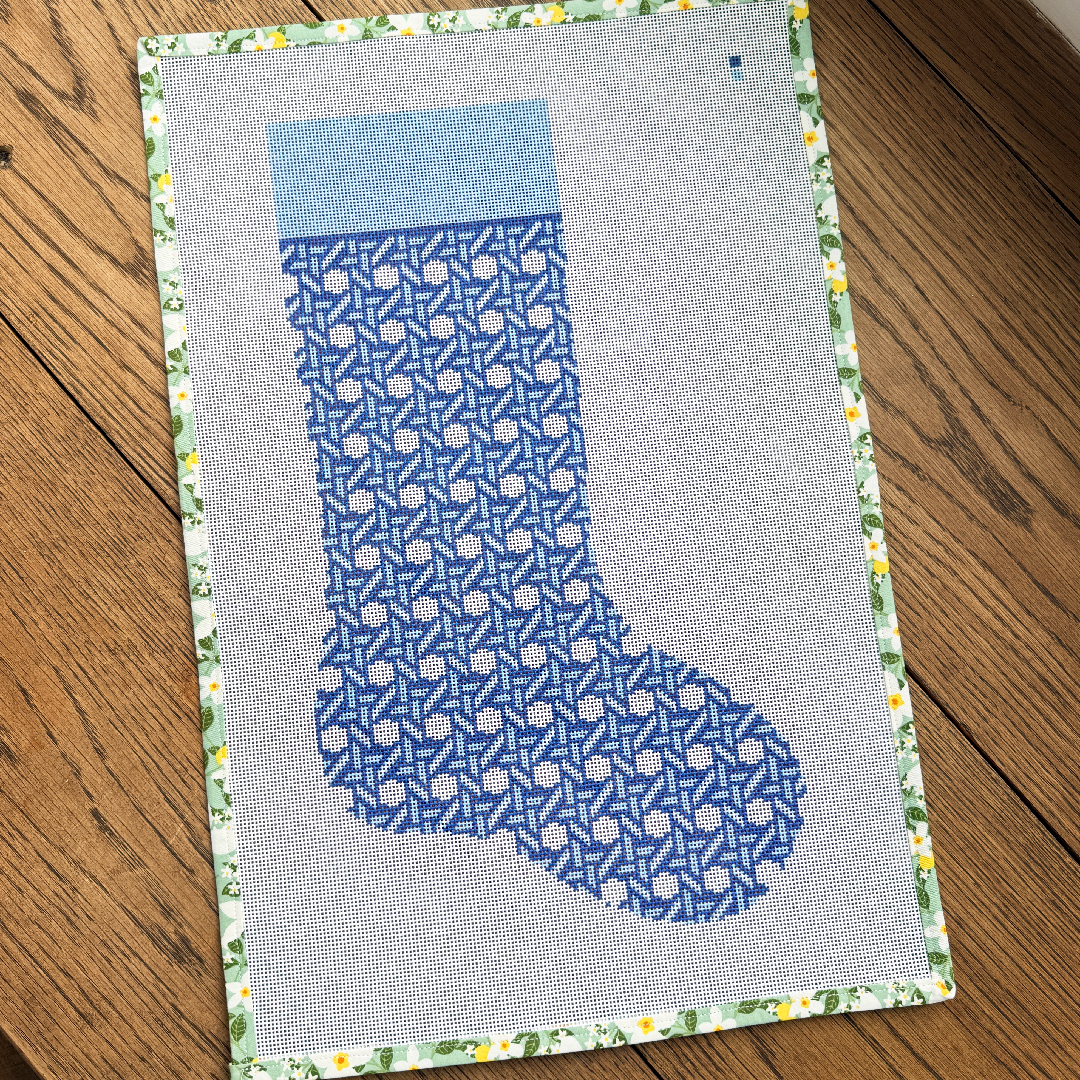 Blue Rattan Stocking