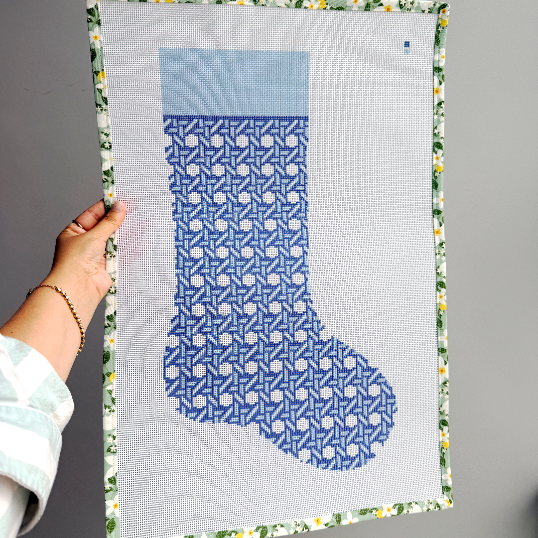 Blue Rattan Stocking