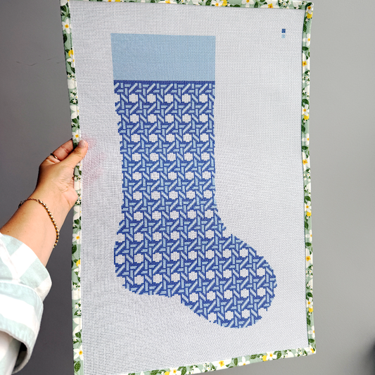 Blue Rattan Stocking