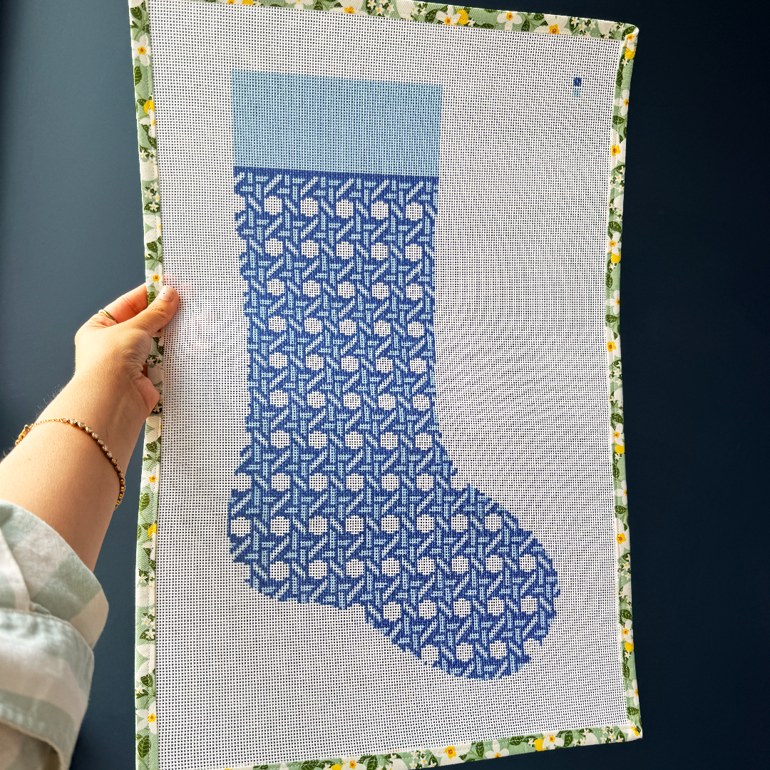Blue Rattan Stocking