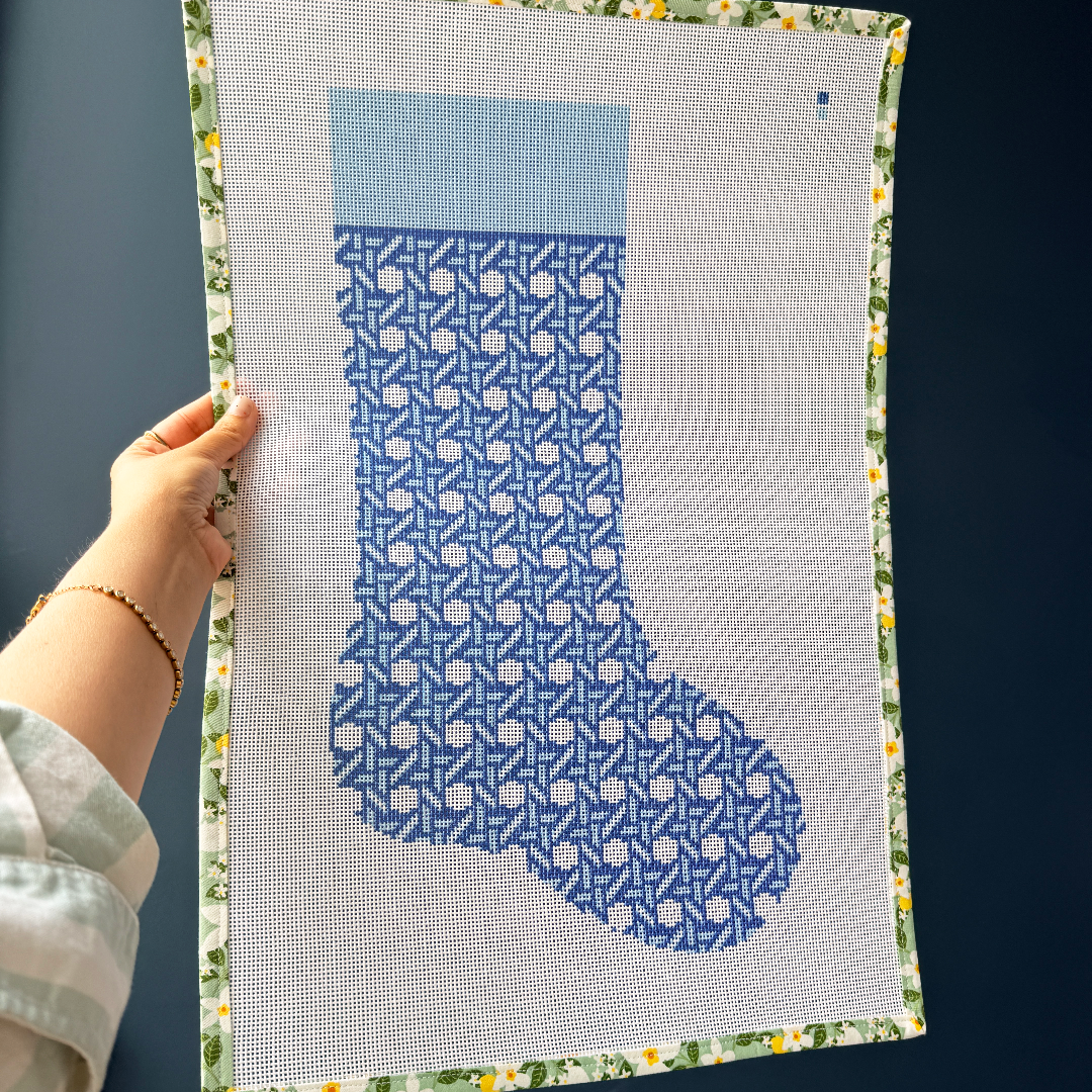 Blue Rattan Stocking