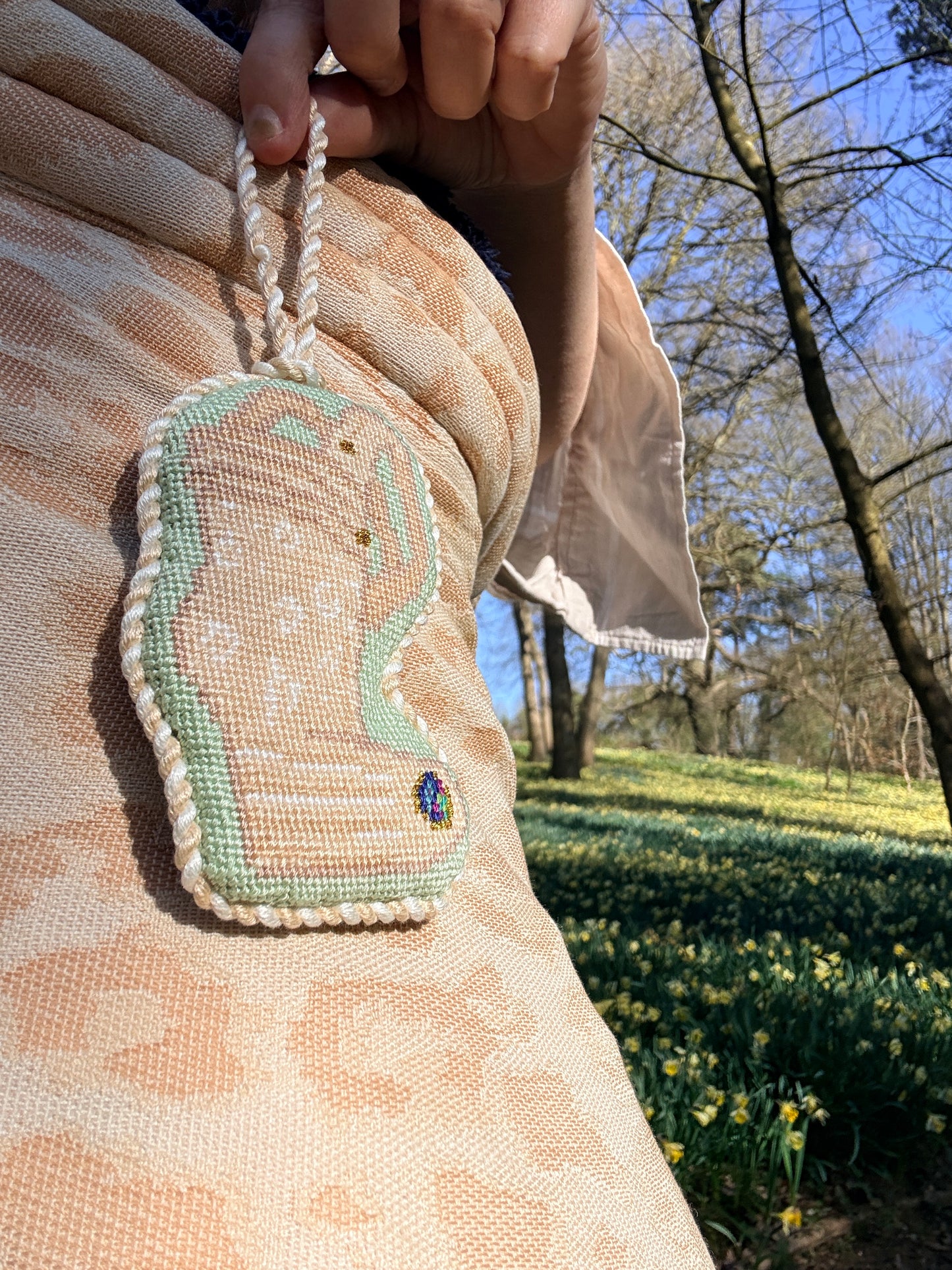 Baby Carrier Needlepoint Pattern