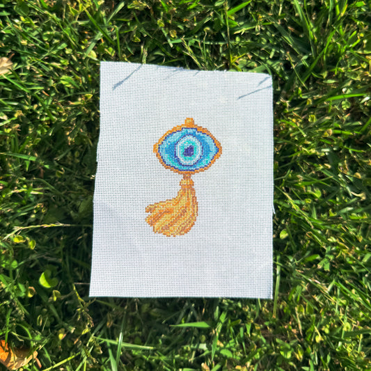 Evil Eye Gold Canvas