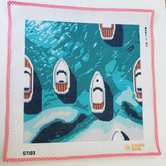 Boats in the Med Canvas