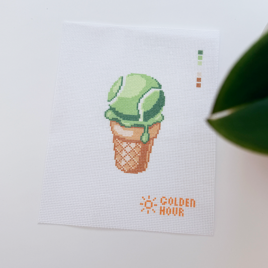 Ice Cream Tennis Ball Canvas SAMPLE