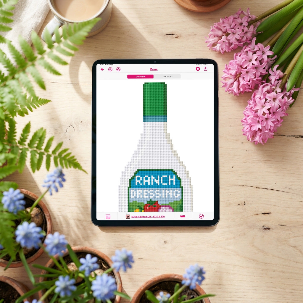 Ranch Dressing Needlepoint Chart