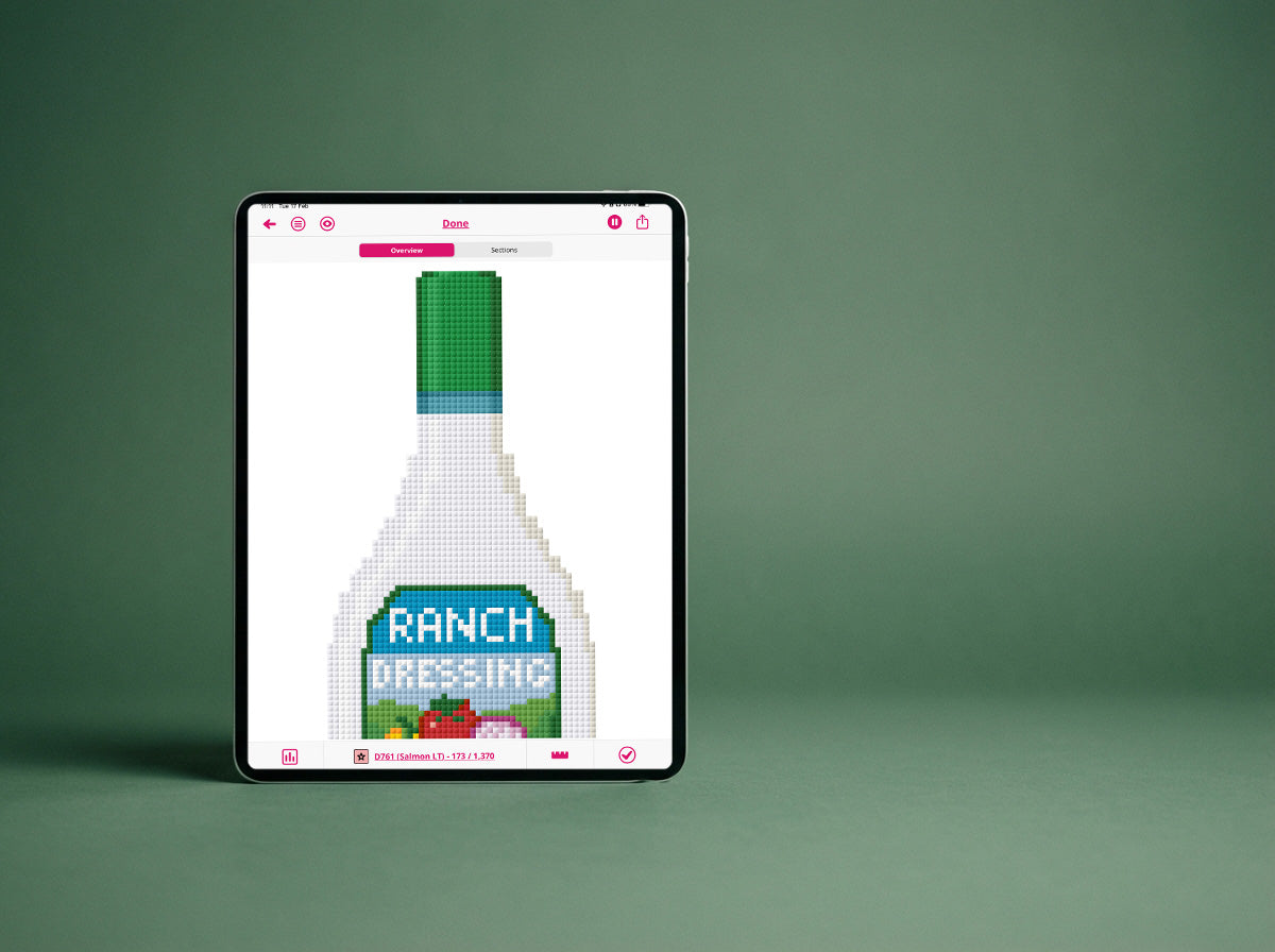 Ranch Dressing Needlepoint Chart