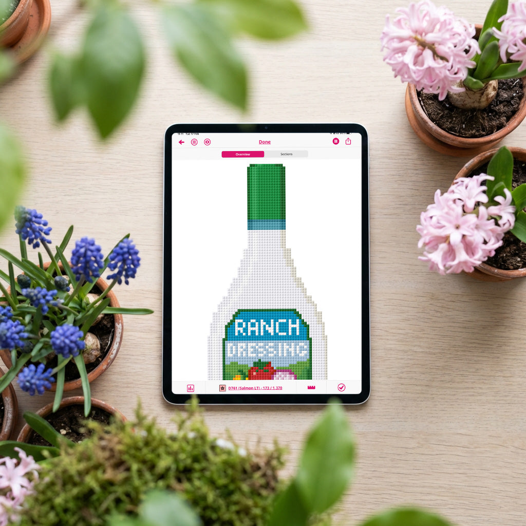 Ranch Dressing Needlepoint Chart