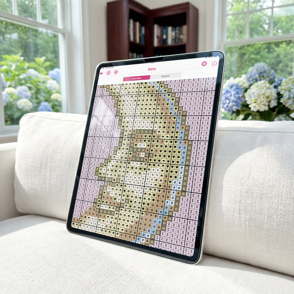 Moon Portrait Needlepoint Pattern