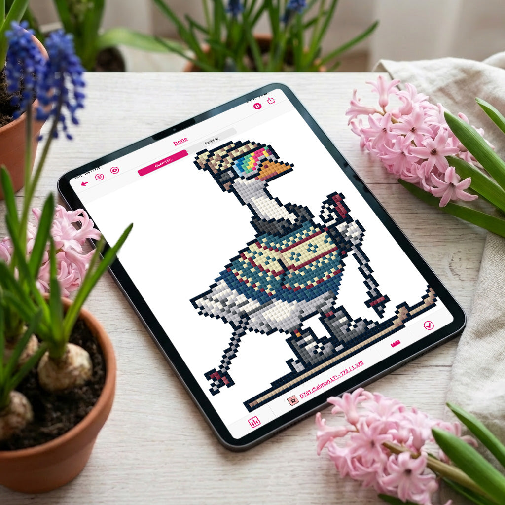 Silly Goose Ski Needlepoint Pattern
