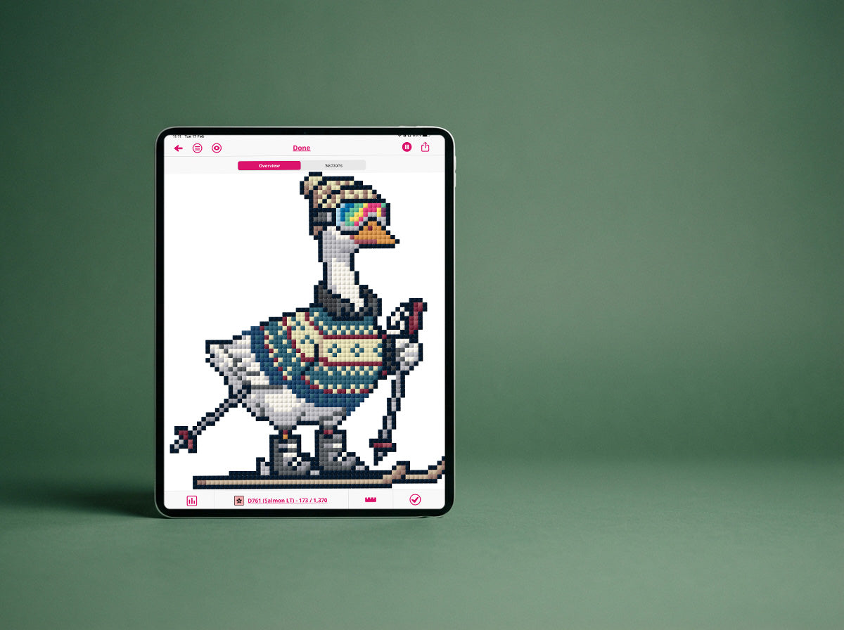 Silly Goose Ski Needlepoint Pattern