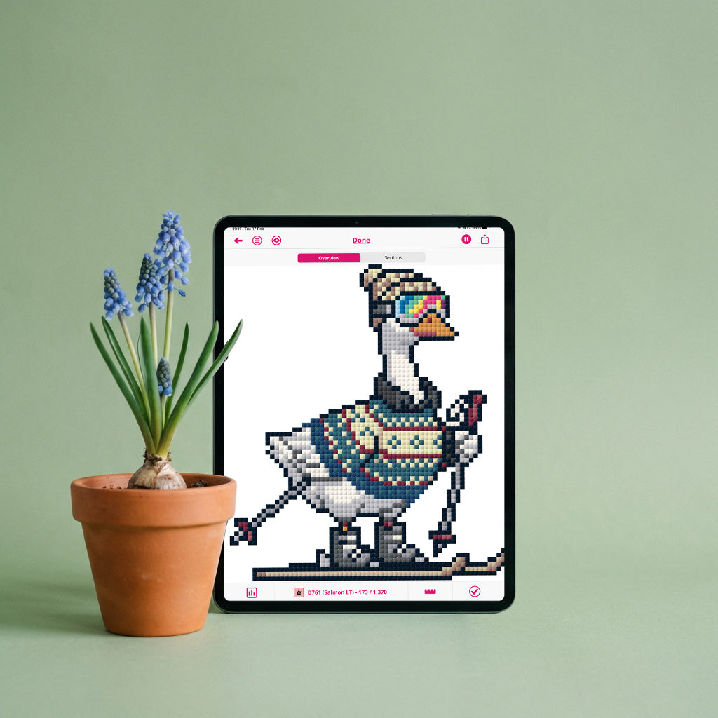 Silly Goose Ski Needlepoint Pattern