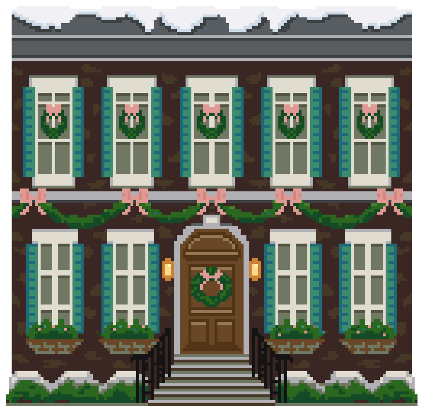 Townhouse Needlepoint Village Pattern