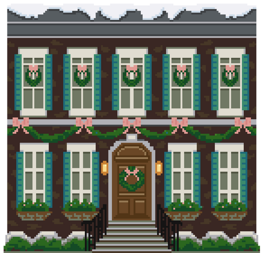 Townhouse Needlepoint Village Pattern